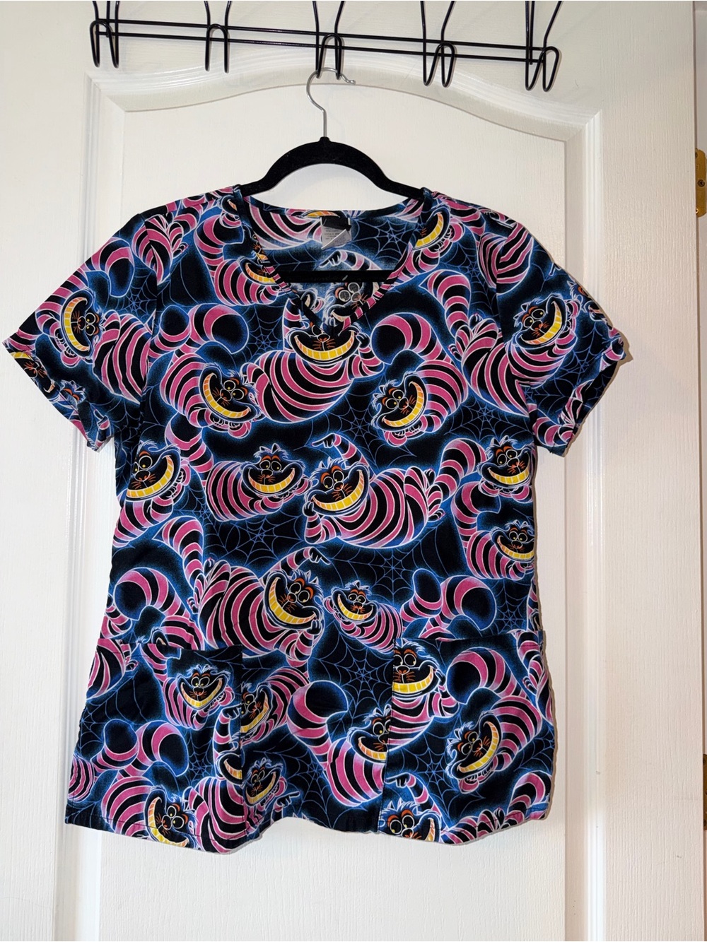 Disney Alice and wonderland Halloween scrub top